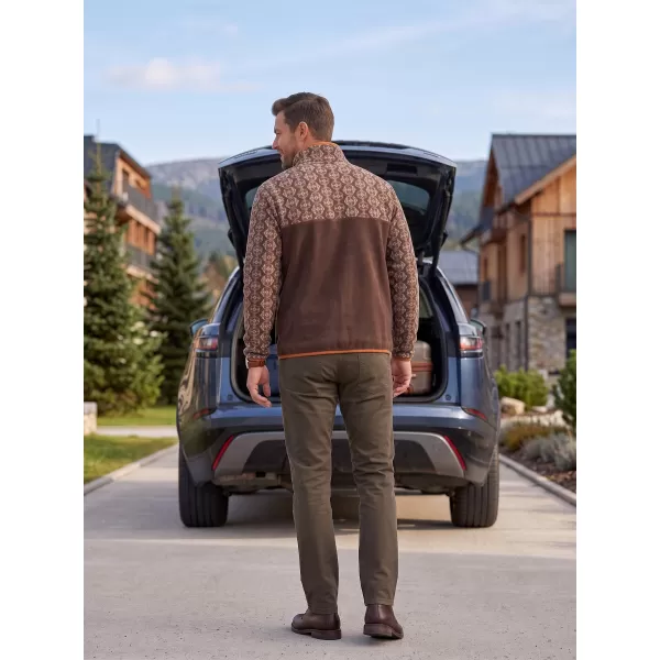  Pánská fleece mikina ALTISPORT GARM HNĚDÁ 