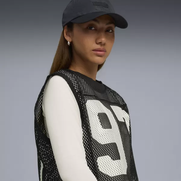  Dámské tílko PUMA X ROSÉ RELAXED MESH TOP 63380401 PUMA BLACK 