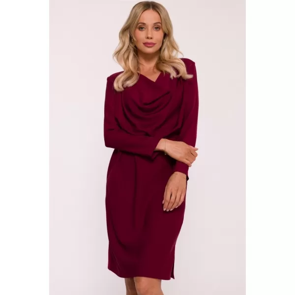  Dámské šaty STYLOVE S428 MAROON 