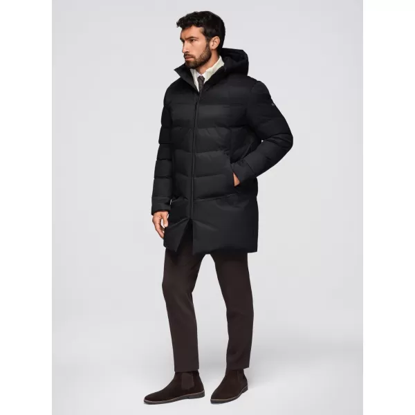  Pánský kabát OMBRE OM-JALJ-0264 BLACK 