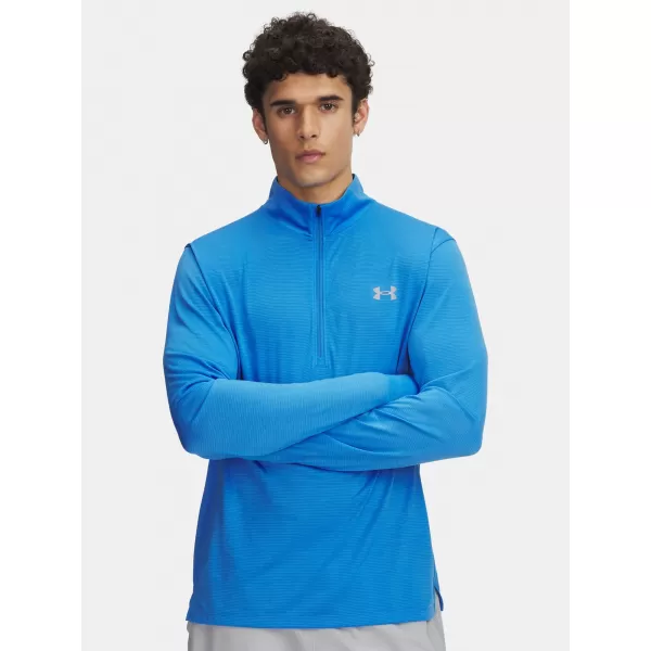  Pánské triko UNDER ARMOUR UA LAUNCH 1/4 ZIP 6005542-402 MODRÁ 