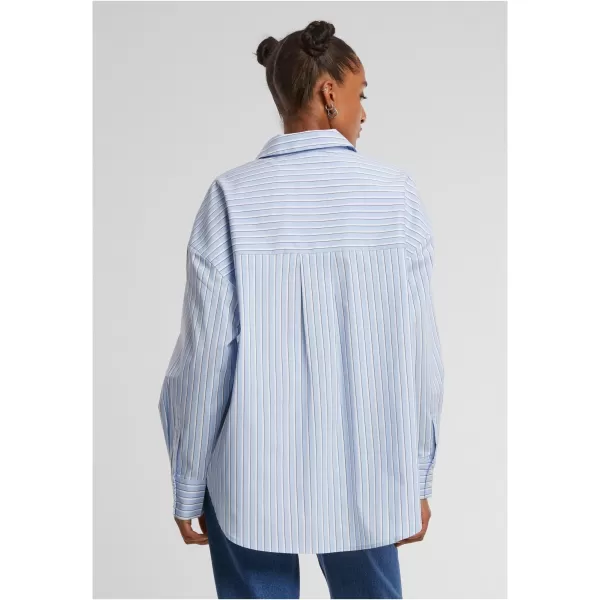  Dámská košile URBAN CLASSICS TB7176 POWDER BLUE/WHITE 