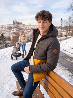 Pánská zimní bunda KIXMI VOLKER HOŘČICOVÁ