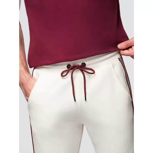  Pánské tepláky OMBRE OM-PASK-0145 CREAM 