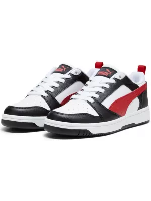 Dětské boty PUMA REBOUND V6 LO JR 39383304 PUMA WHITE/RED/BLACK