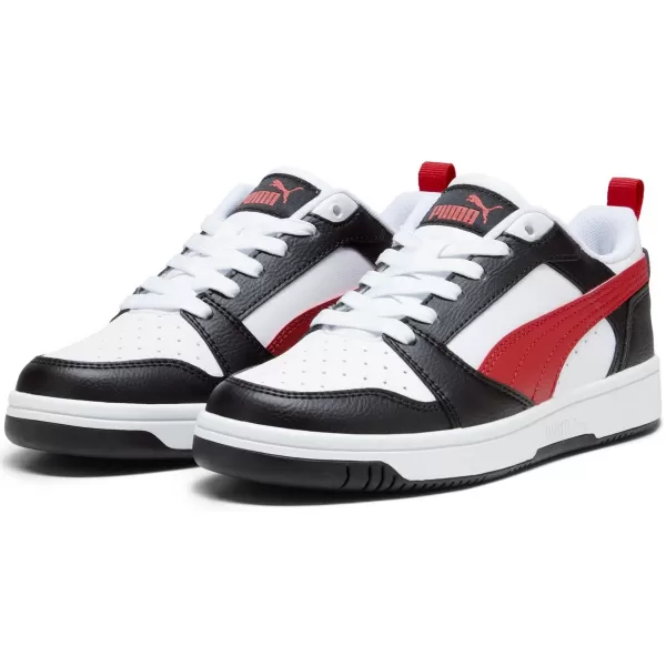  Dětské boty PUMA REBOUND V6 LO JR 39383304 PUMA WHITE/RED/BLACK 