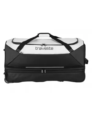 Taška TRAVELITE BASICS WHEELED DUFFLE EXP. BLACK/WHITE