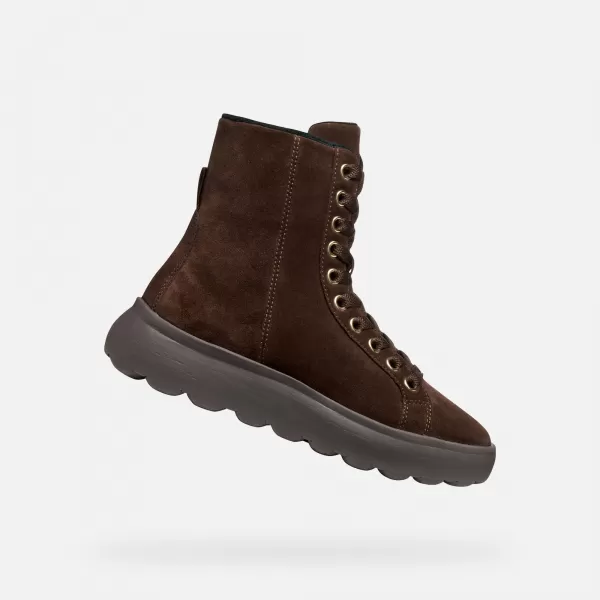  Dámské boty GEOX SPHERICA EC4.1 G009293 TMAVĚ HNĚDÁ 