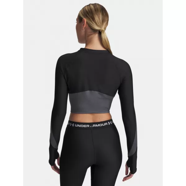  Dámské triko UNDER ARMOUR UA HG RIB 1/4 ZIP 6003981-004 ČERNÁ 