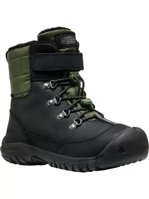 Dětské zimní boty KEEN KANIBOU WP BLACK/BRONZE GREEN