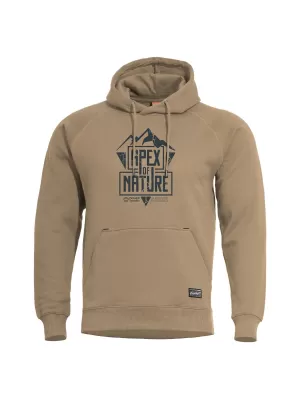 Mikina PENTAGON PHAETON HOOD SWEATER APEX OF NATURE K09021 TAN BROWN