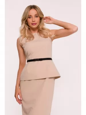 Dámské šaty STYLOVE S427 BEIGE