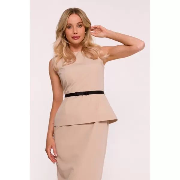  Dámské šaty STYLOVE S427 BEIGE 