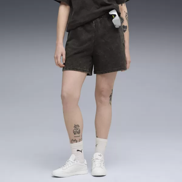  Dámské kraťasy PUMA ESS ELEVATED WASH HIGH-WAIST SHORTS 5" TR 68810501 PUMA BLACK 
