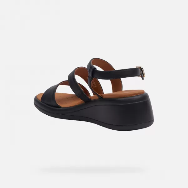  Dámské sandály GEOX MELICONIA G000972 ČERNÁ 
