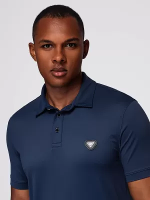 Pánské triko s límečkem OMBRE OM-POSS-0150 NAVY BLUE