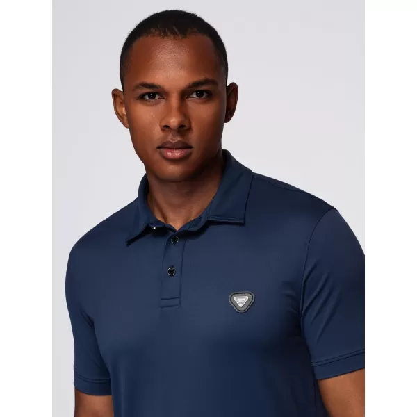  Pánské triko s límečkem OMBRE OM-POSS-0150 NAVY BLUE 