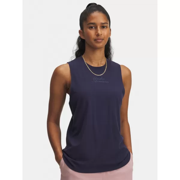  Dámské tílko UNDER ARMOUR UA VARSITY TANK 6005631-410 MODRÁ 