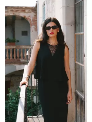 Dámské šaty STYLOVE S422 BLACK