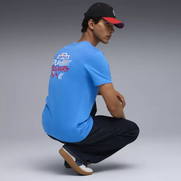  Pánské triko PUMA NEYMAR JR PLAYMAKER TEE 66032110 PUMA TEAM ROYAL/PUMA RED 