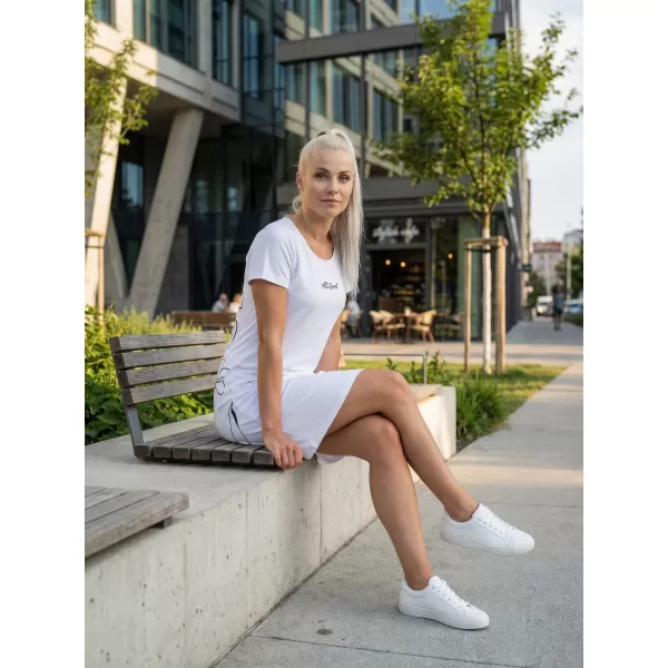  Dámské prodloužené triko/šaty premium ALTISPORT VOJ/ALW075SAT02 WHITE 