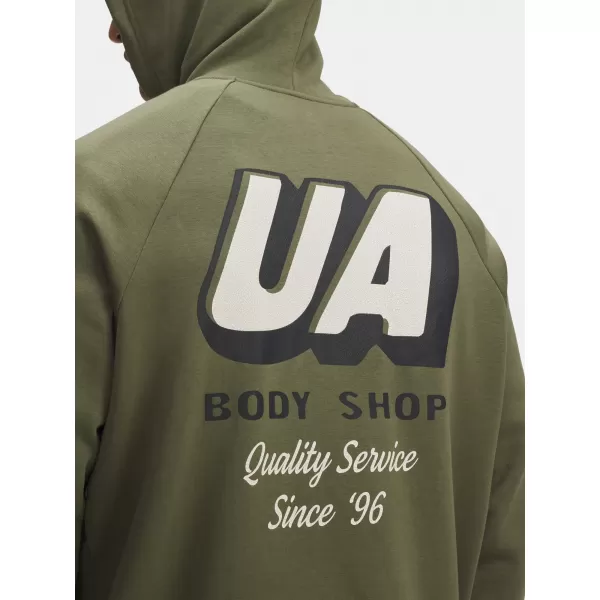 Pánská mikina UNDER ARMOUR UA RIVAL FLEECE HBR LOGO HD 6003955-390 ZELENÁ 