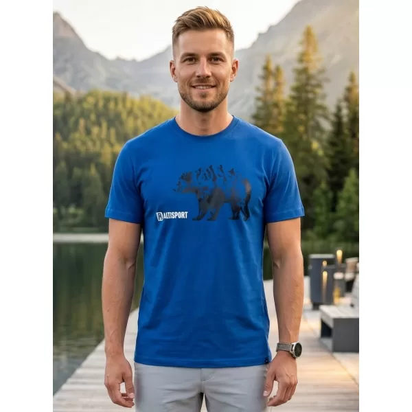  Pánské triko s krátkým rukávem ALTISPORT ALM193129 SNORKEL BLUE 