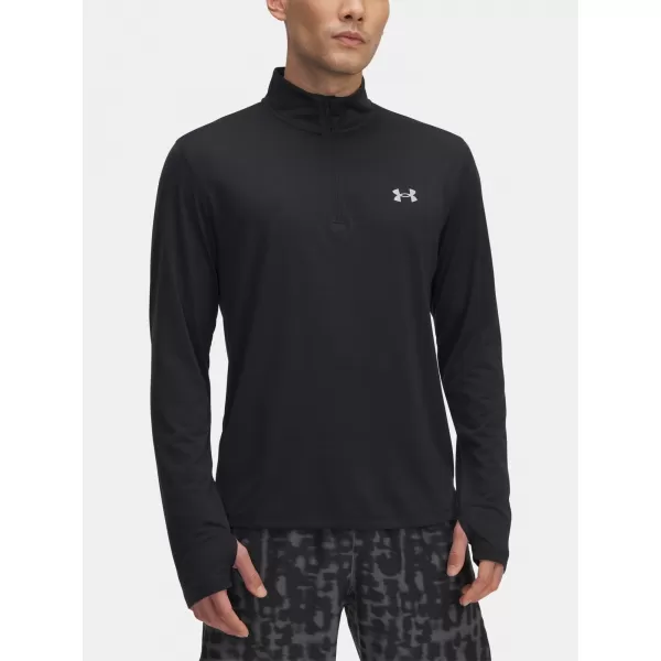 Pánské triko UNDER ARMOUR UA LAUNCH 1/4 ZIP 6005542-001 ČERNÁ 