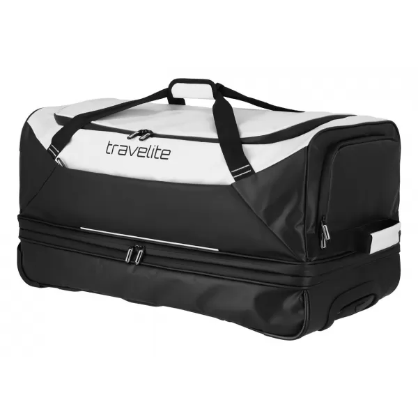  Taška TRAVELITE BASICS WHEELED DUFFLE EXP. BLACK/WHITE 