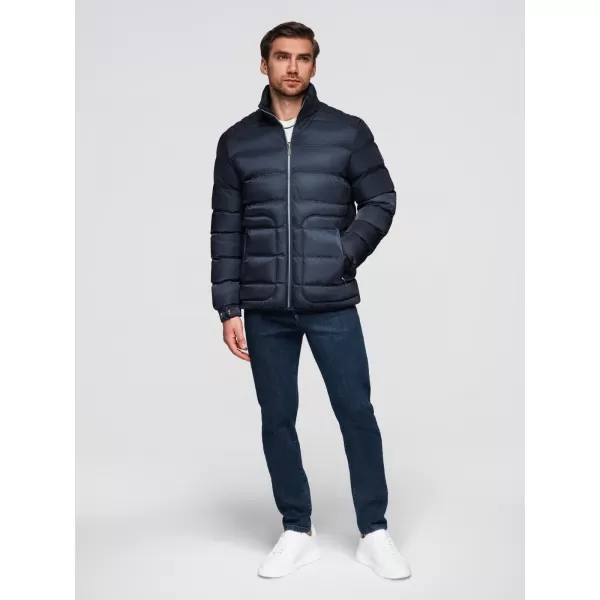  Pánská bunda OMBRE OM-JALP-0218 DARK BLUE 