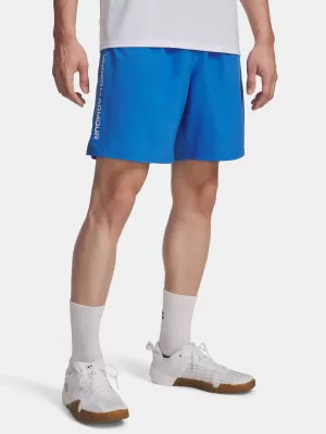 Pánské kraťasy UNDER ARMOUR UA TECH WOVEN WORDMARK SHORT 1383356-402 MODRÁ