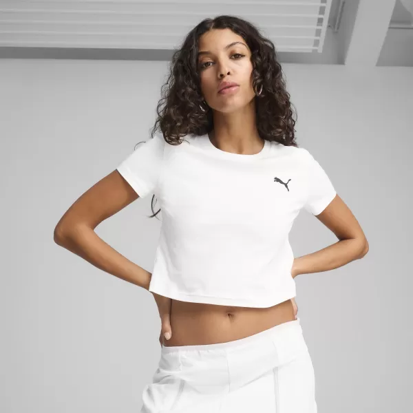  Dámské triko PUMA WARDROBE ESS BABY TEE 62974502 PUMA WHITE 