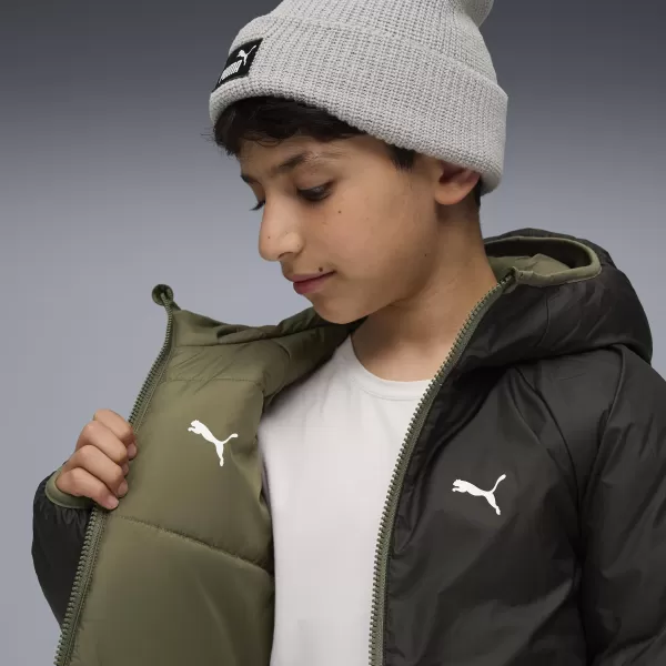  Dětské bunda PUMA REVERSIBLE PUFFER JACKET 68840781 LODEN GREEN 