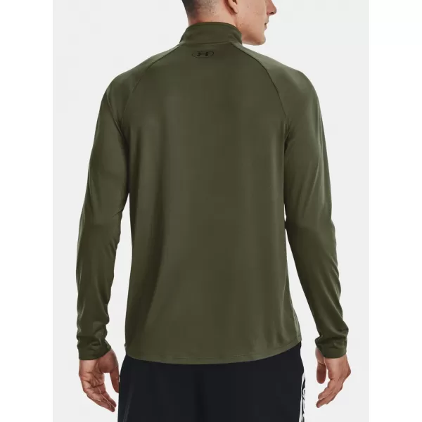  Pánské triko UNDER ARMOUR UA TECH 2.0 1/2 ZIP 1328495-392 ZELENÁ 