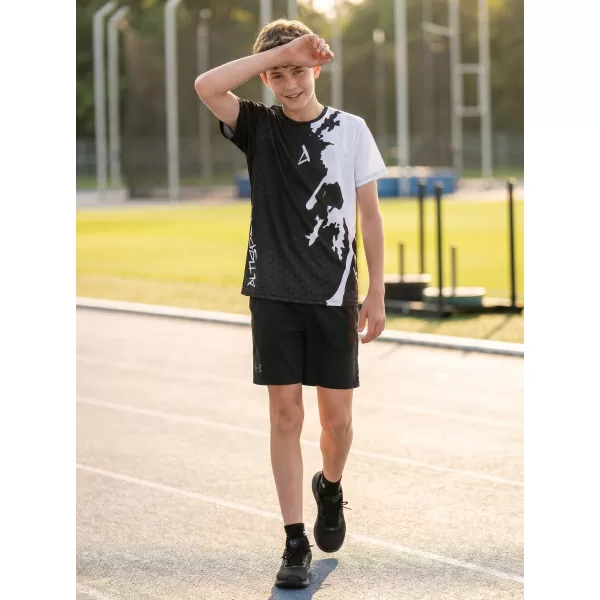  Dětské funkční triko premium ALTISPORT VOJ/ALM112TR01 ČERNÁ-BÍLÁ 