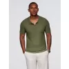 Pánské polo triko OMBRE OM-POSS-0157 OLIVE