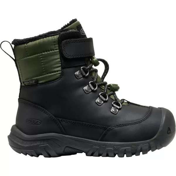  Dětské zimní boty KEEN KANIBOU WP BLACK/BRONZE GREEN 