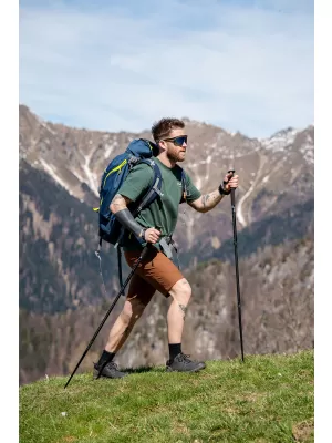 Pánské triko NORDBLANC CAMPING NBSMT8157 TMAVĚ ZELENÁ