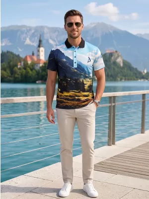 Pánské funkční triko s límečkem premium ALTISPORT VOJ/ALM116TR05 HORY