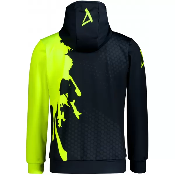  Pánská funkční mikina premium ALTISPORT VOJ/ALM112MI01 ČERNÁ-FLUO YELLOW 