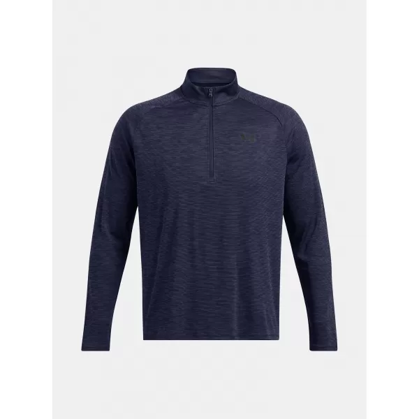  Pánské triko UNDER ARMOUR UA TECH TEXTURED 1/2 ZIP 1382797-410 MODRÁ 