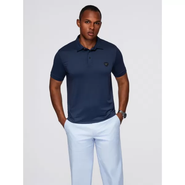  Pánské triko s límečkem OMBRE OM-POSS-0150 NAVY BLUE 