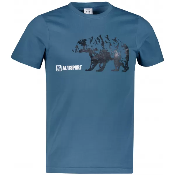  Pánské triko s krátkým rukávem ALTISPORT ALM193129 DENIM 