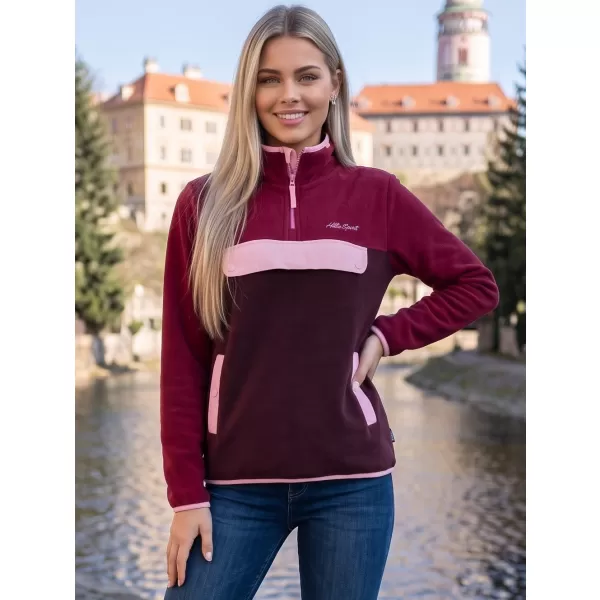  Dámská fleece mikina ALTISPORT GEMMY VÍNOVÁ 