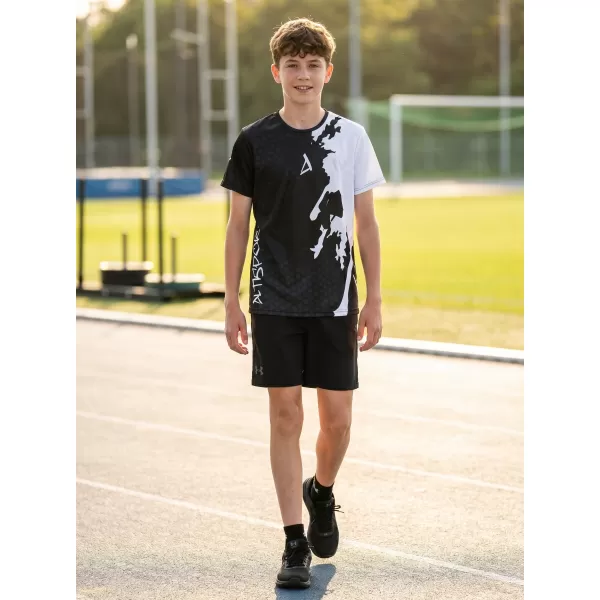  Dětské funkční triko premium ALTISPORT VOJ/ALM112TR01 ČERNÁ-BÍLÁ 