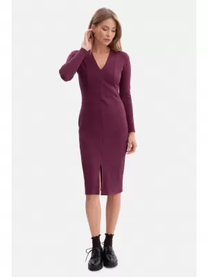 Dámské šaty BEWEAR B307 PLUM
