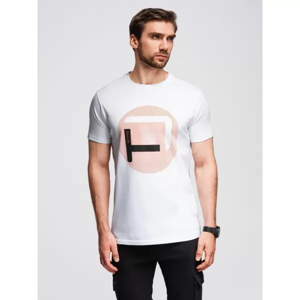  Pánské triko OMBRE OM-TSPT-0245 WHITE 