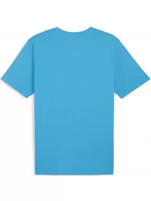 Pánský dres PUMA TEAMRISE LOGO JERSEY COTTON 658705_02 SPEED BLUE/PUMA WHITE