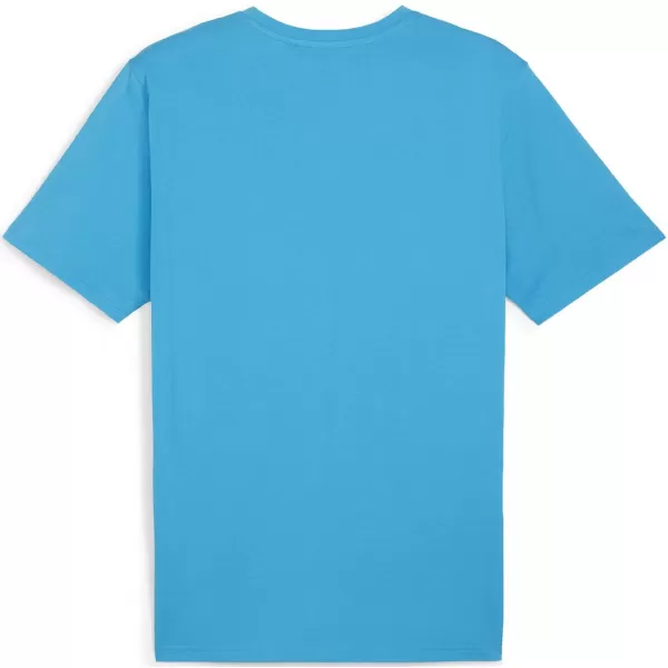  Pánský dres PUMA TEAMRISE LOGO JERSEY COTTON 658705_02 SPEED BLUE/PUMA WHITE 