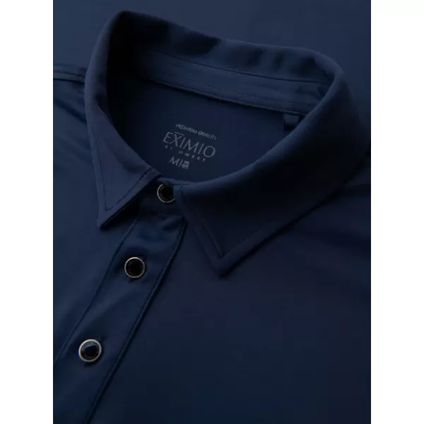  Pánské triko s límečkem OMBRE OM-POSS-0150 NAVY BLUE 